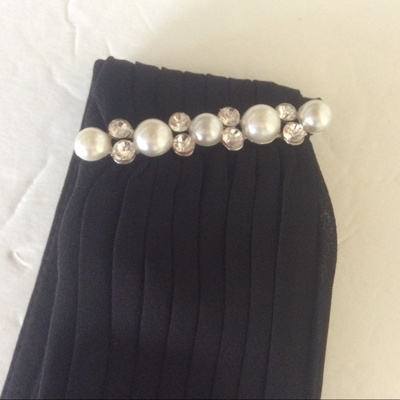 SL FASHIONS BLACK ONE SHOULDER TIERED DRESS SMALL - Picture 4 of 6